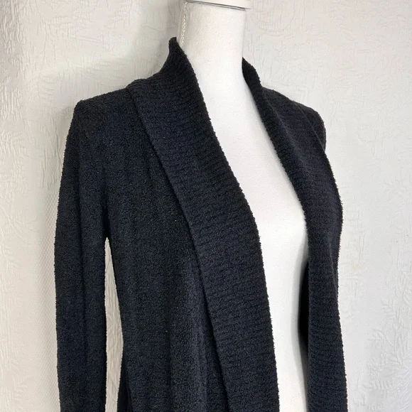 Barefoot Dreams Cardigan Cozy Chic Lite Circle Cardi Black Size Small - Picture 11 of 16